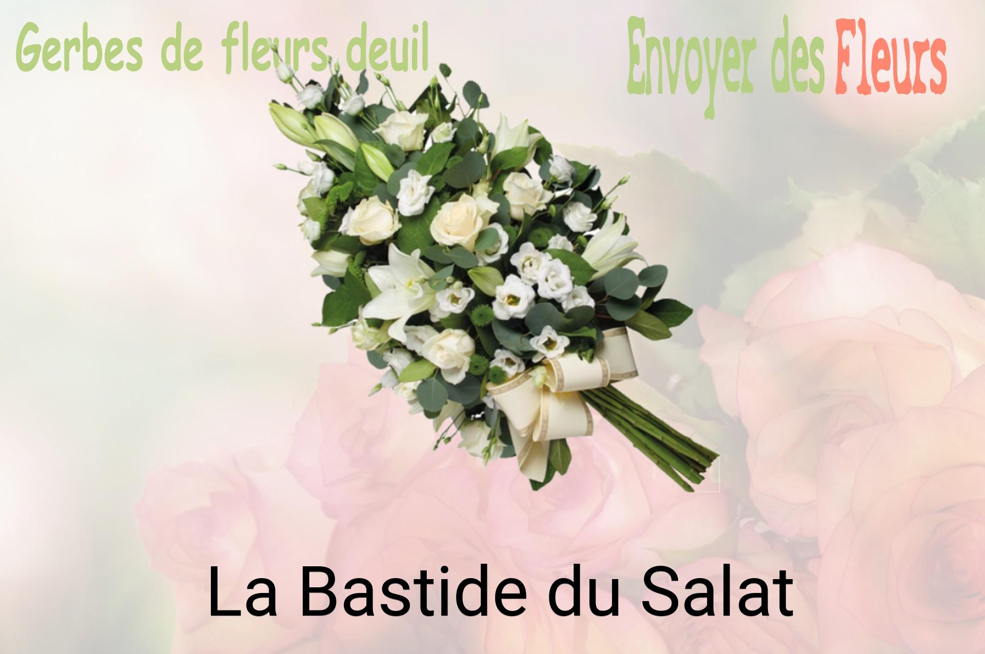 Gerbe de fleurs de deuil livrée à La Bastide-du-Salat